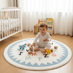 Tapis rond alphabet bébé pour chambre d'enfant