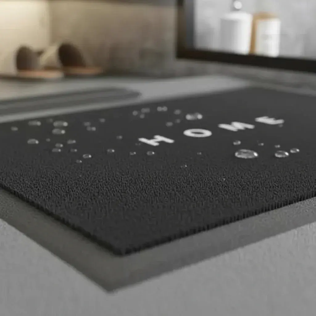 Tapis Salle de Bain Séchage Rapide Noir - Confort et Praticité