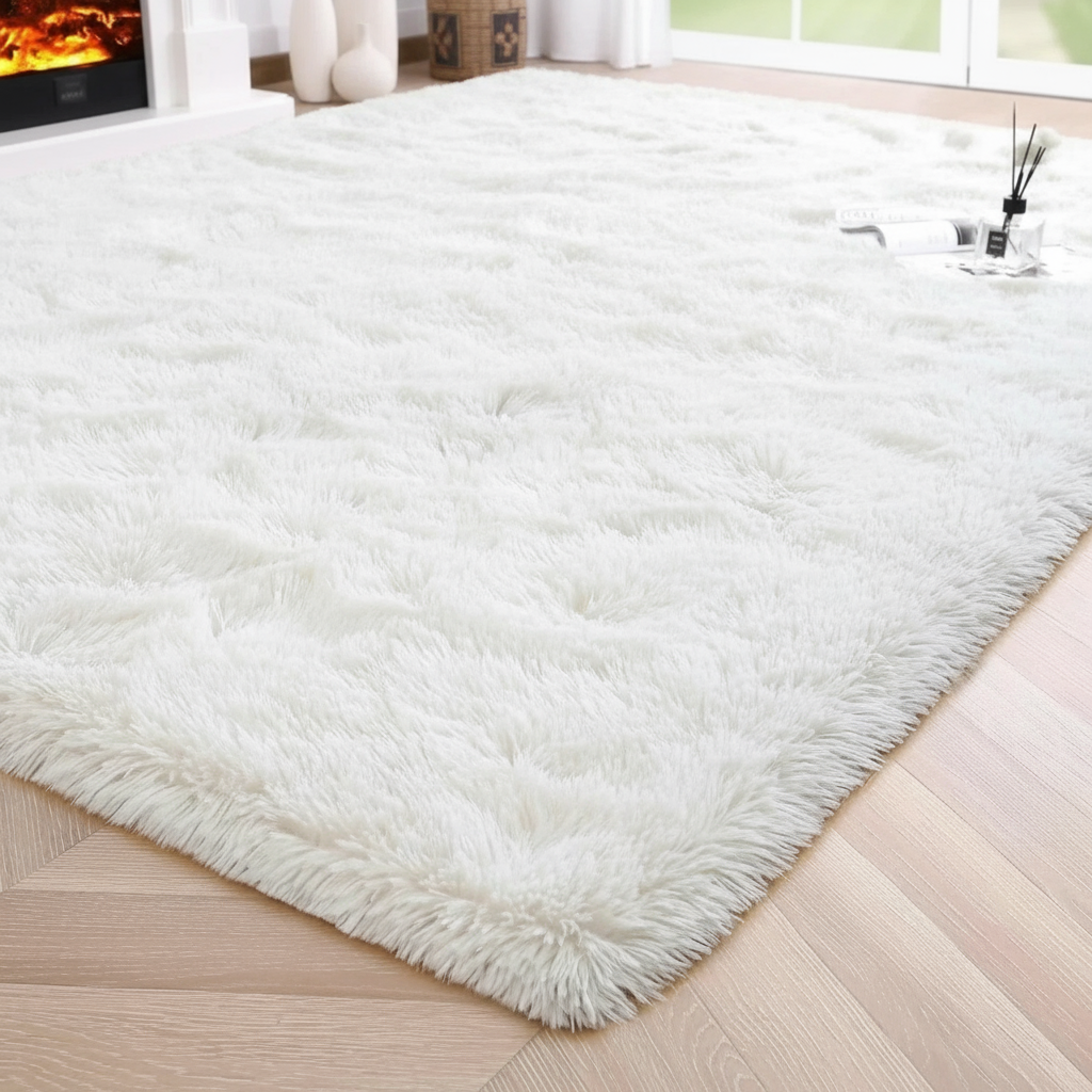 Tapis Shaggy Beige épais et moelleux pour un confort inégalé Beige / 160cmx200cm