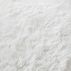 Tapis Shaggy Blanc épais et moelleux pour un intérieur confortable Blanc / 160cmx200cm