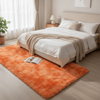 Tapis Shaggy Orange Moelleux pour un Intérieur Douillet