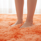 Tapis Shaggy Orange Moelleux pour un Intérieur Douillet