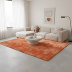 Tapis Shaggy Orange Moelleux pour un Intérieur Douillet