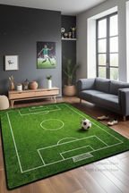 Tapis terrain de football chambre ado sportive