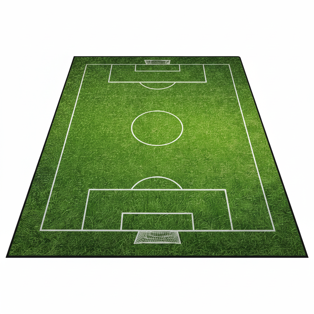 Tapis terrain de football vue produit