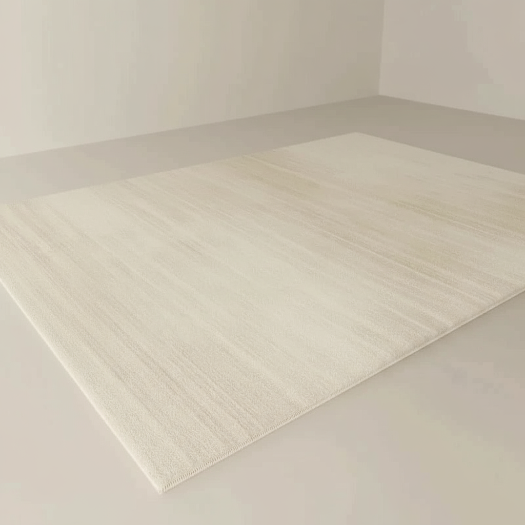 Tapis Wabi-sabi beige au toucher soyeux pour un intérieur élégant