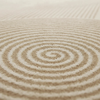 Tapis Wabi-sabi beige élégant pour une décoration intérieure chic avec rayures élégantes