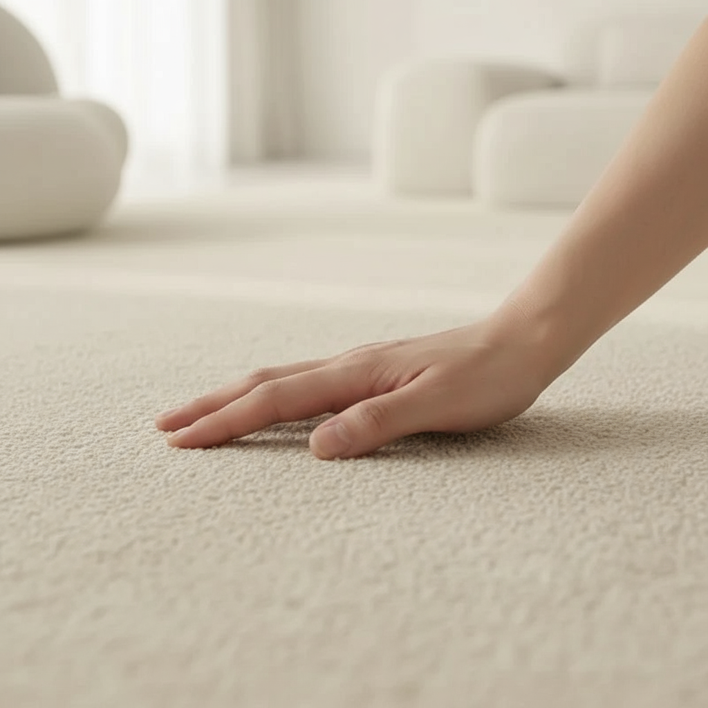 Tapis wabi-sabi beige pour une décoration intérieure élégante