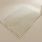 Tapis Wabi-sabi beige rayé au style unique et authentique