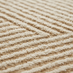 Tapis Wabi-sabi beige rayé pour une décoration authentique et élégante