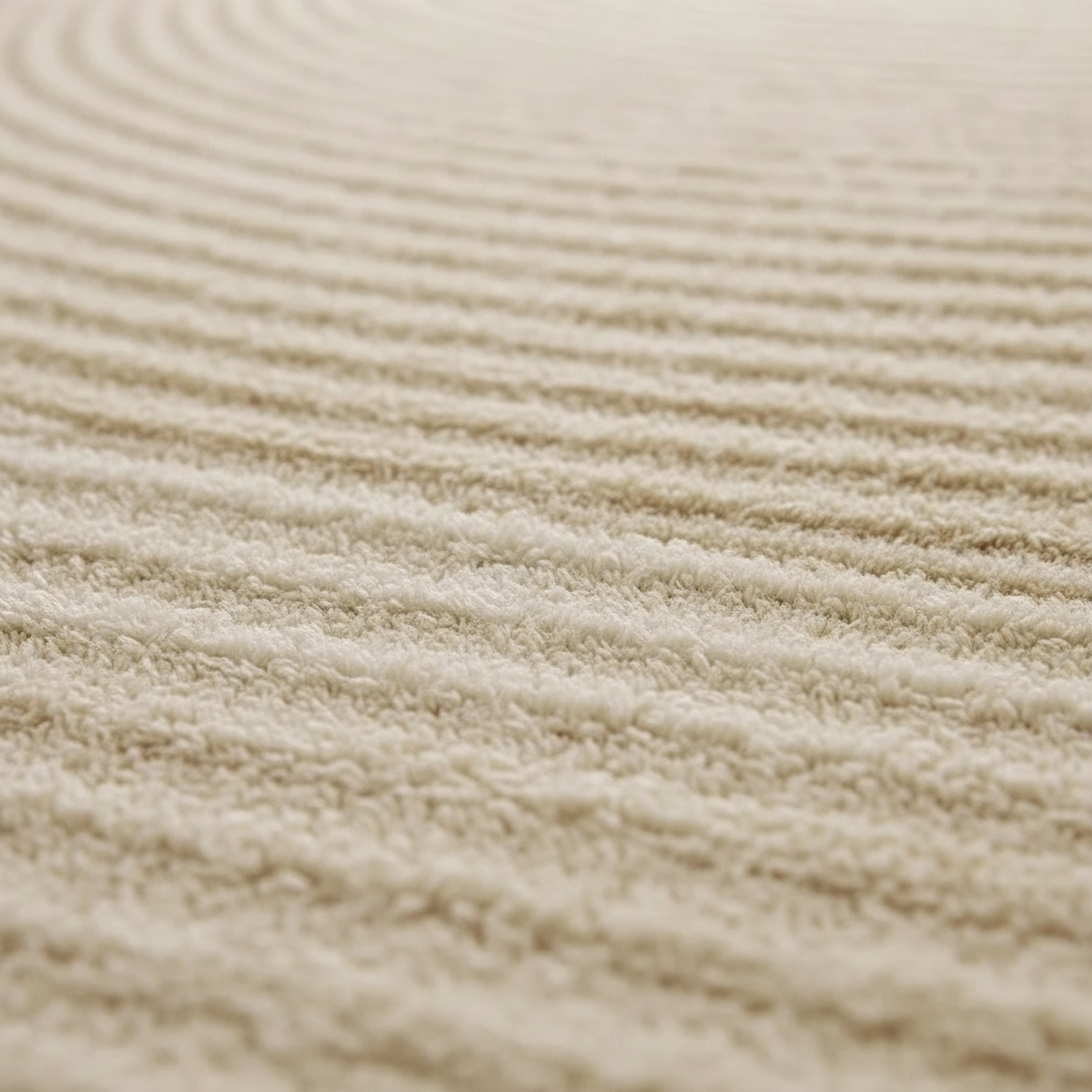 Tapis Wabi-sabi beige souple pour un intérieur harmonieux