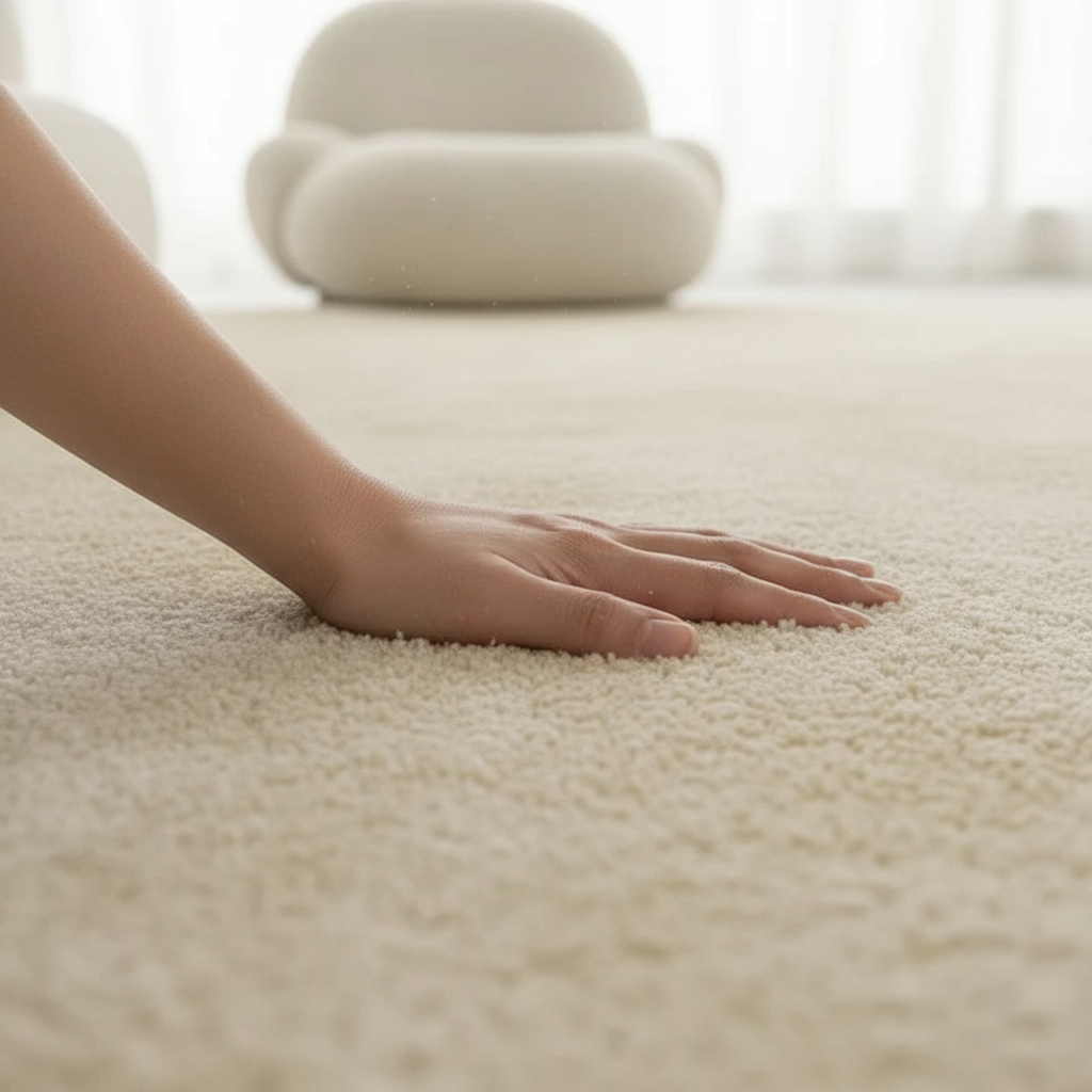 Tapis Wabi-sabi Beige tache Légère pour un intérieur élégant