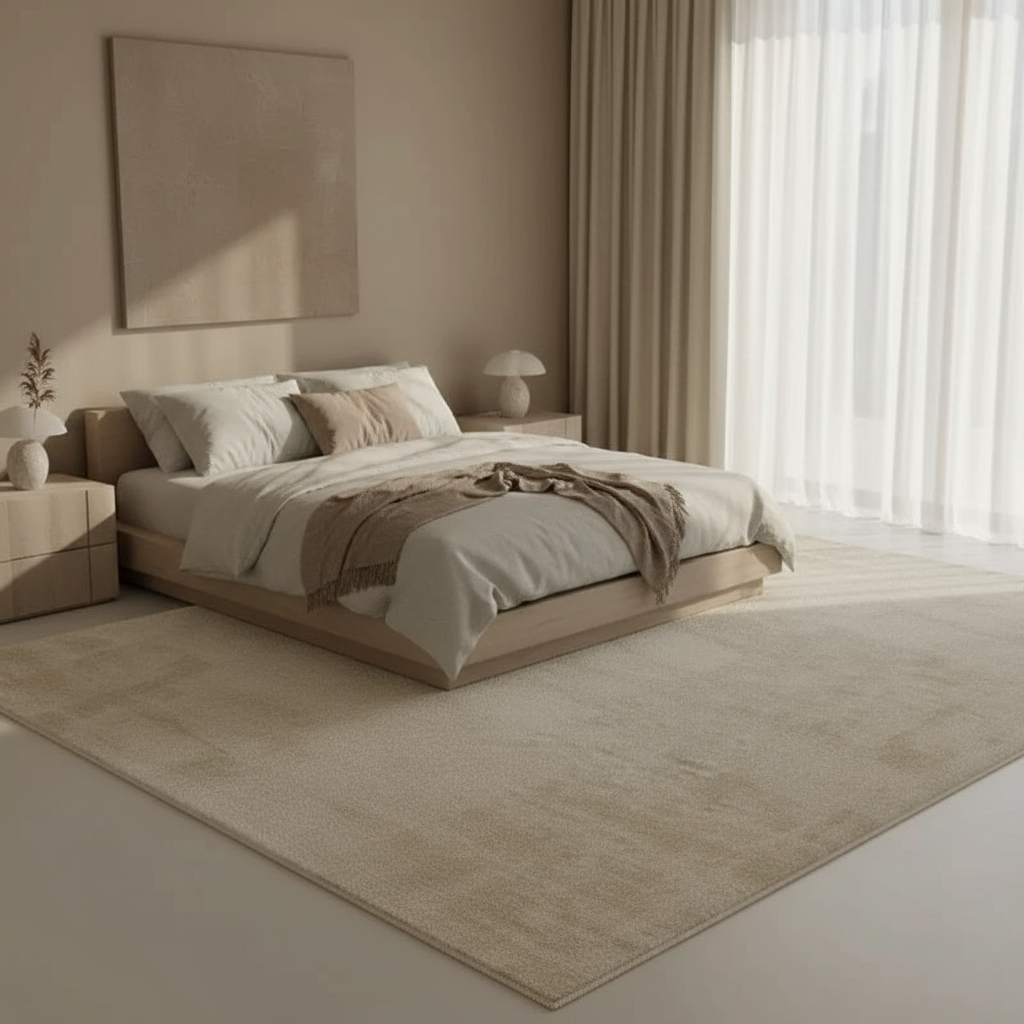 Tapis Wabi-sabi Beige tache Légère pour un intérieur élégant