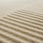 Tapis wabi-sabi rayure café beige pour un intérieur chaleureux