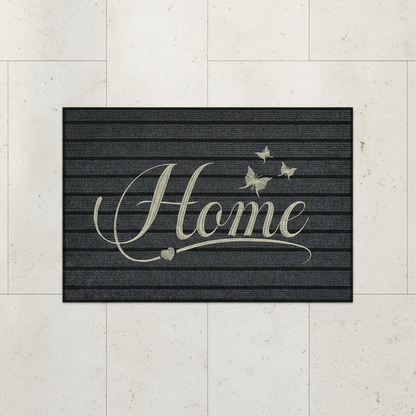Vue de dessus tapis maisons papillons - version 2