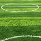 Zoom macro tapis terrain football